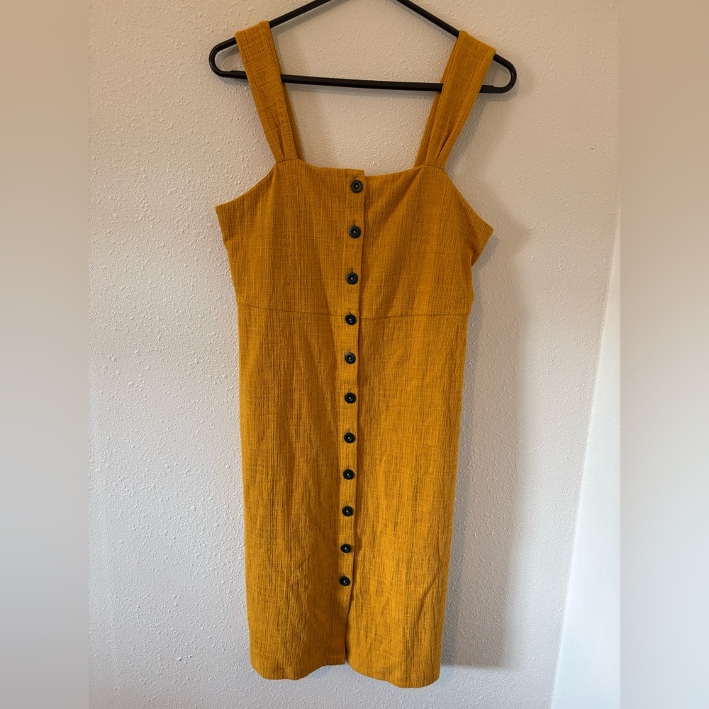 Madewell Texture & Thread Button-Front Tank Dress
